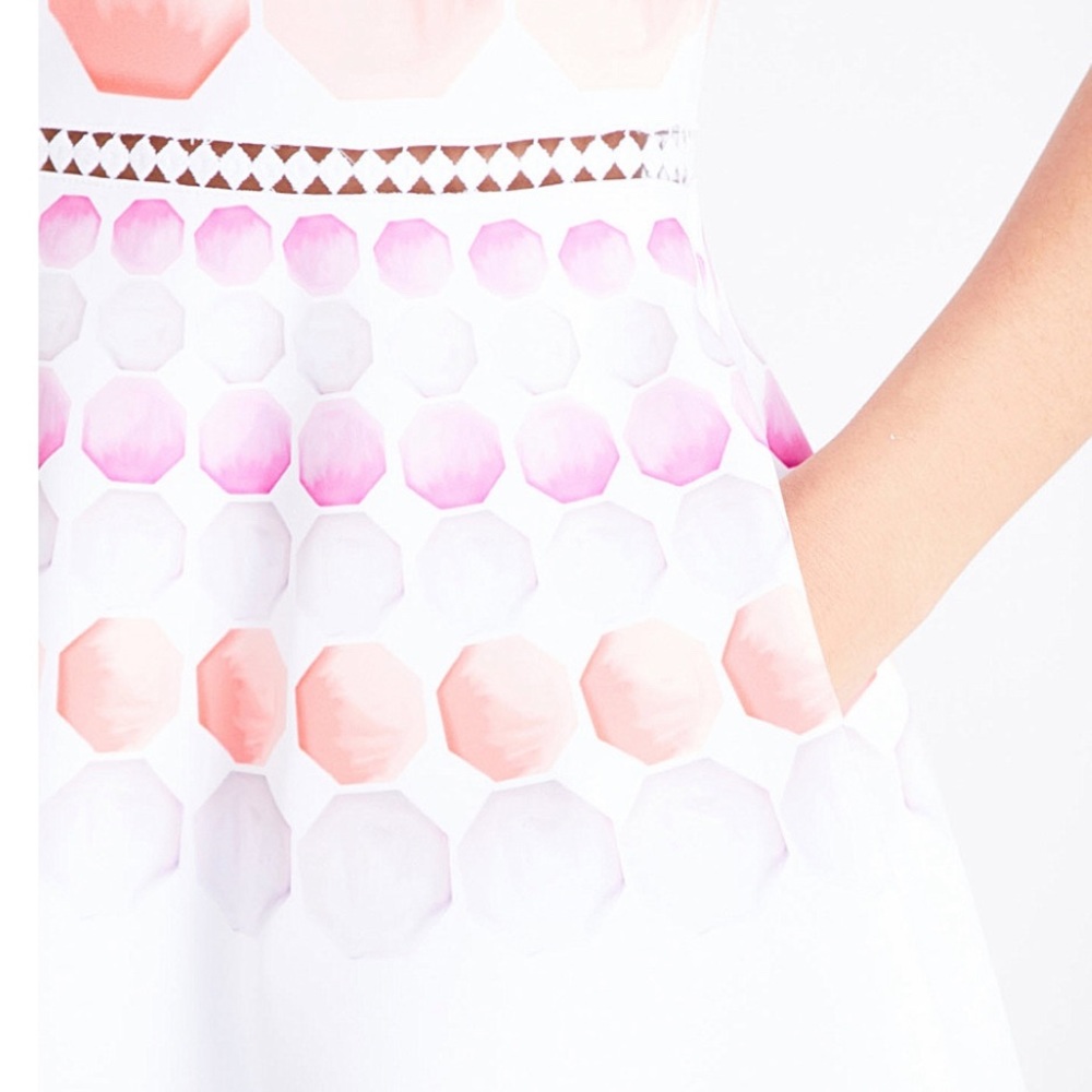 Ted Baker Myley Marina Mosaic Skater Dress size 1 / us 4 - Picture 6 of 7